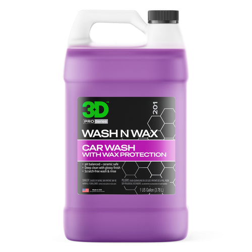 Shampoo con cera 3D Wash and Wax en galón