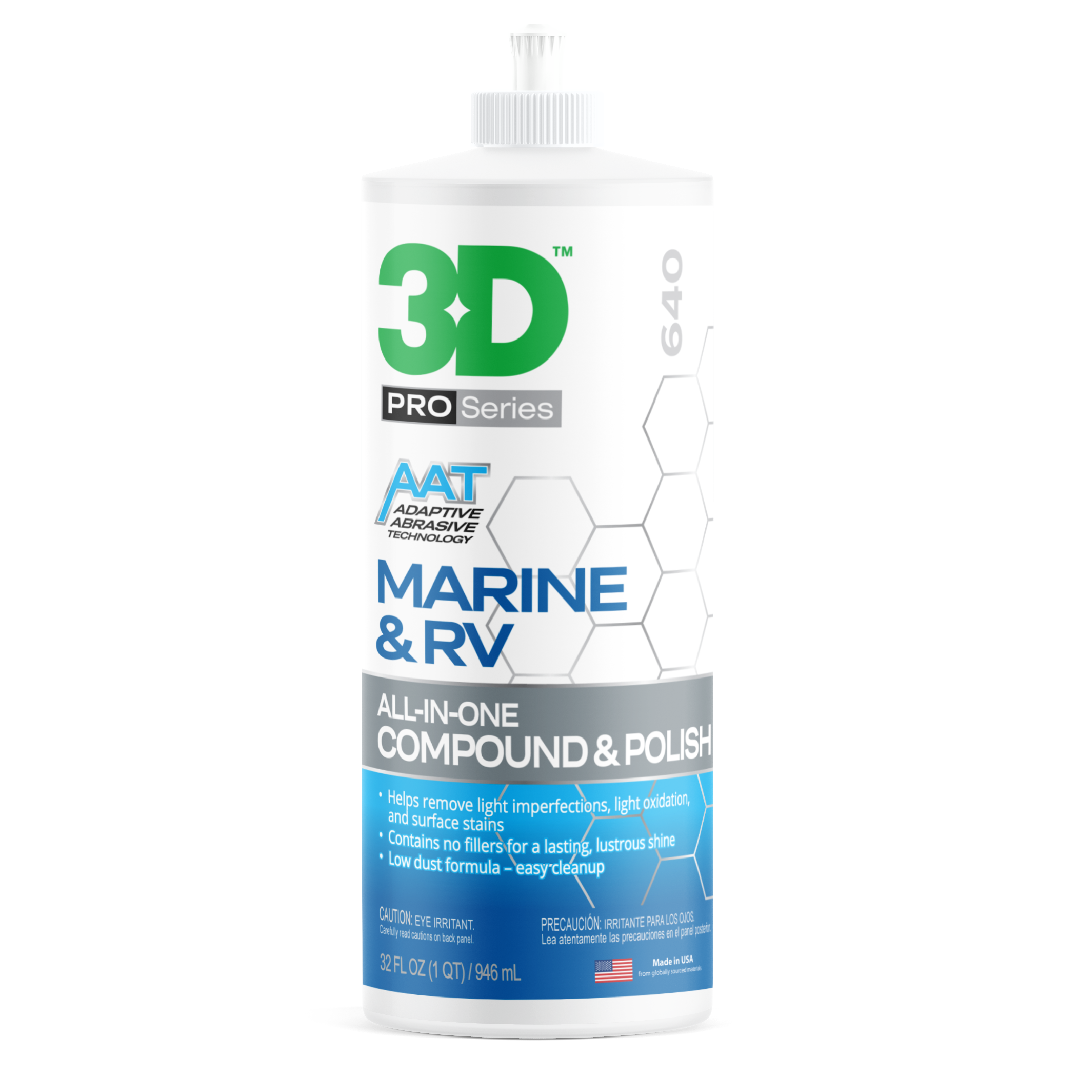 3D Marine & RV – Compuesto y Pulidor Todo en Uno (Gel Coat)